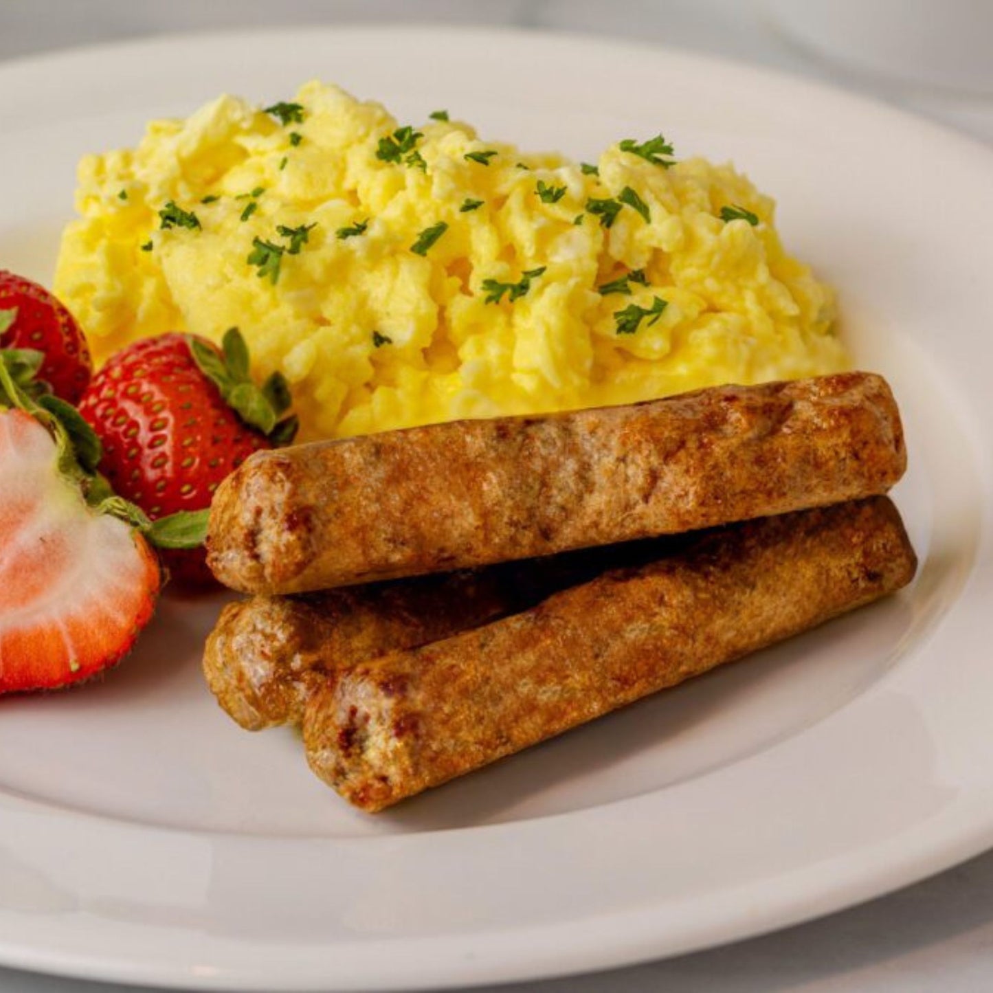 Cooked turkey breakfast sausage 