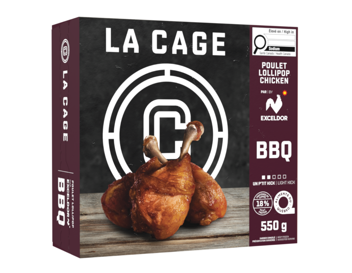 18605 - Pilons poulet lollipop assaisonnés BBQ cuits - Congelés